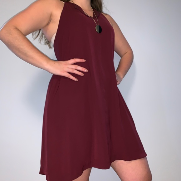 Loft Ann Taylor Maroon Dress - Picture 2 of 4